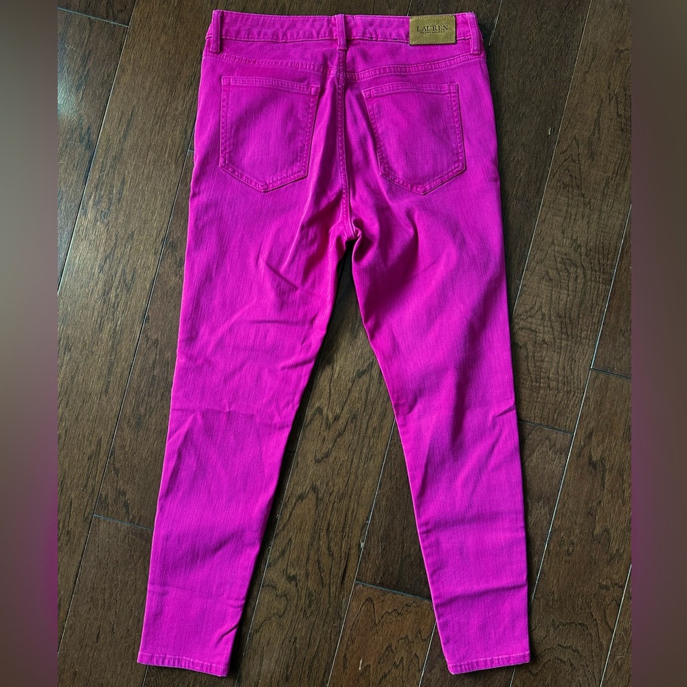 Ralph Lauren Bright Pink Skinny Jeans - Picture 4 of 7
